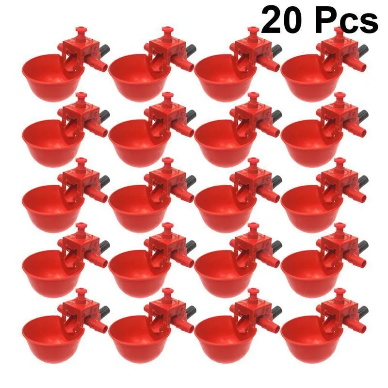 Other Bird Supplies 20PCS Automatic Drinking Bowl Chicken Quail Adjustable Water Volume Bowls Fountain 230130