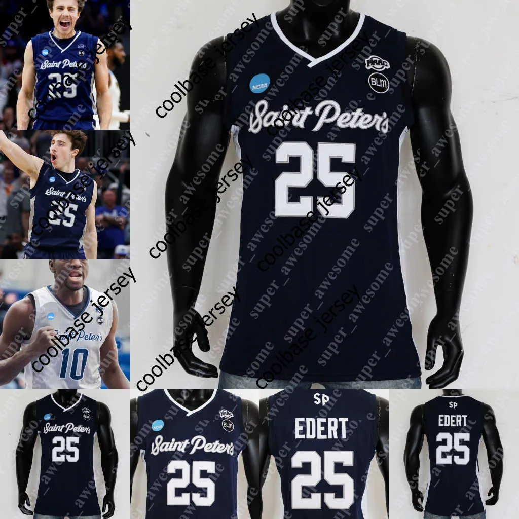 O basquete universitário veste a camisa de basquete masculino da NCAA Saint Peter Banks III KC ndefo Doug Edert Matthew Lee Fousseyni Drame Hassan