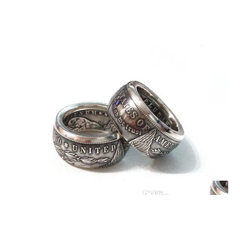 Konst och hantverk 90 Sier Morgan Dollar Ring Fabrikspris H￶gkvalitativ f￶rs￤ljning Drop Delivery Home Garden DHRXP
