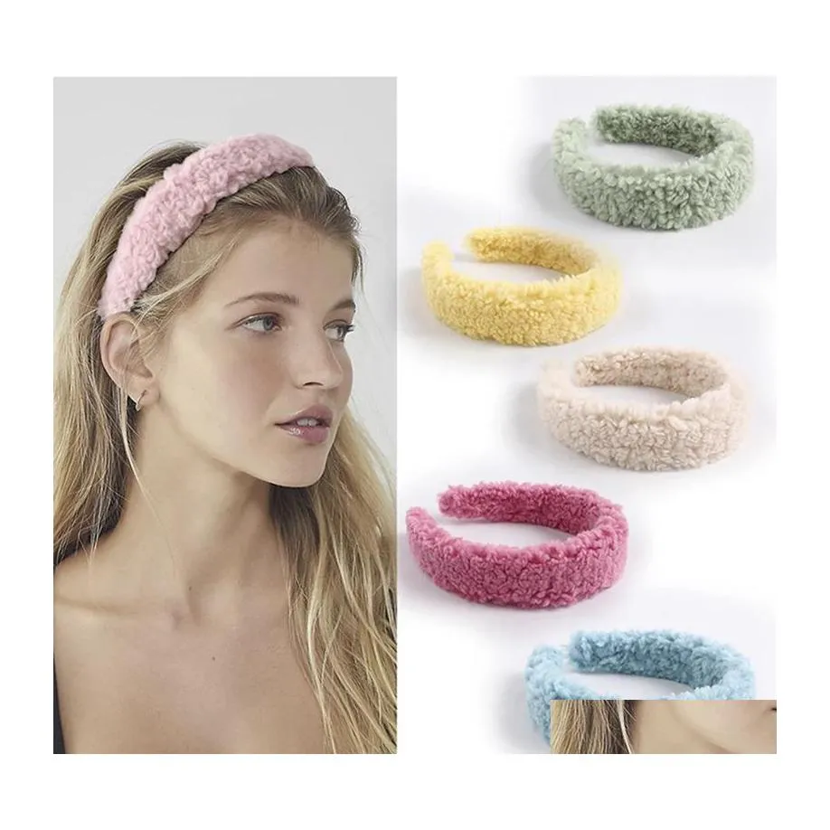 Favor Favor Fashion Faux Fur Head Band for Women Epick Pluxh Wide Hair Hoop Autumn Winter Bandas de cabelo quentes Acess￳rios para meninas Wll525 d dhuho