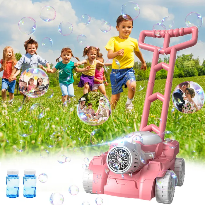 Novelty Games Qdragon Tank Bubble Gun For Kids Electronic Bubble Machine With Light Outdoor Toy Push Walker Toys For Boys Girls Christmas Gift 230130