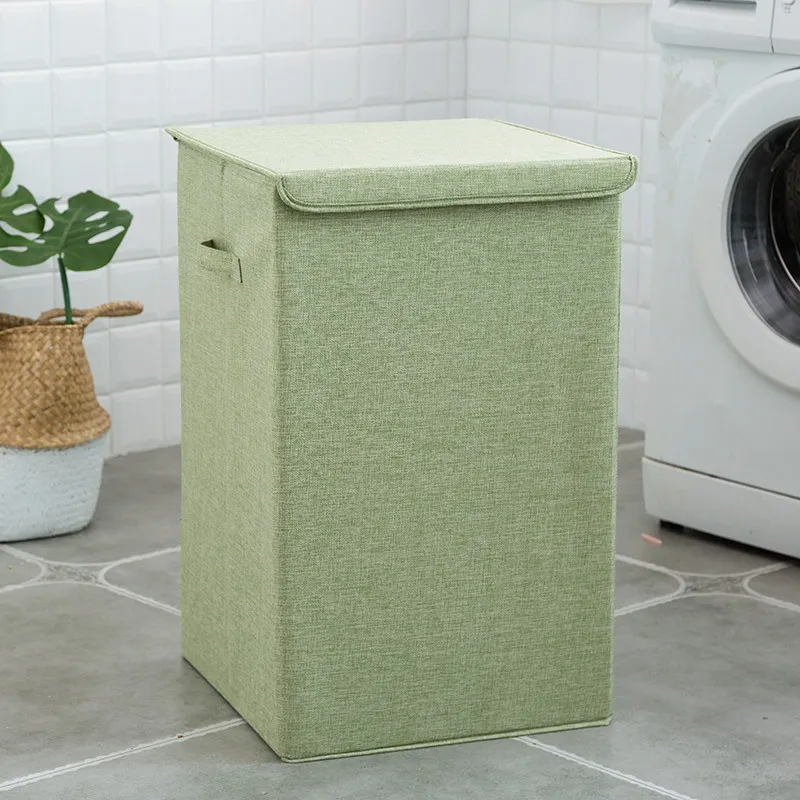 Cesto de ropa sucia Extra grande con tapa, cesta de lavandería plegable con  3 secciones, bolsas