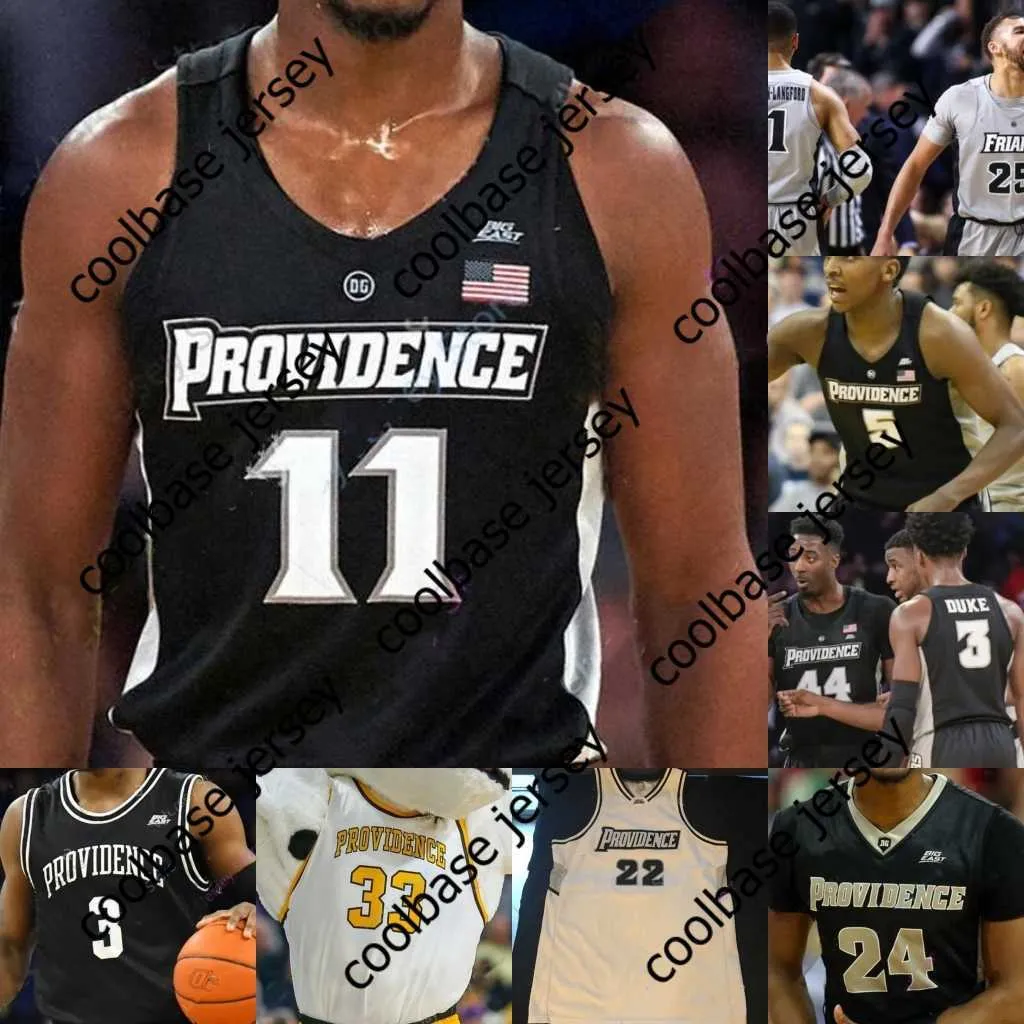 كرة السلة في الكلية ترتدي بروفيدنس رهبان كرة السلة جيرسي NCAA College Diallo David Duke Maliek White Pipkins Emmitt Holt Nate Watson