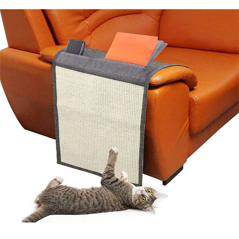 Comprar 2 tipos de clavos fijos o cinta adhesiva rascador para gatos  Protector de sofá almohadilla de Sisal juguetes cubierta de alfombra para sofá  rascador para gatitos
