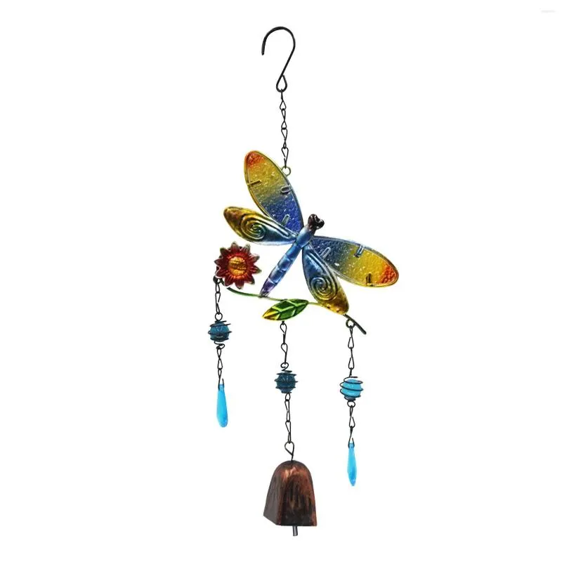 Party Decoration Wind Chime utomhus Multicolor Metal Glass Dragoy Hangings Romantic Memorial Windchimes Garden Hangable