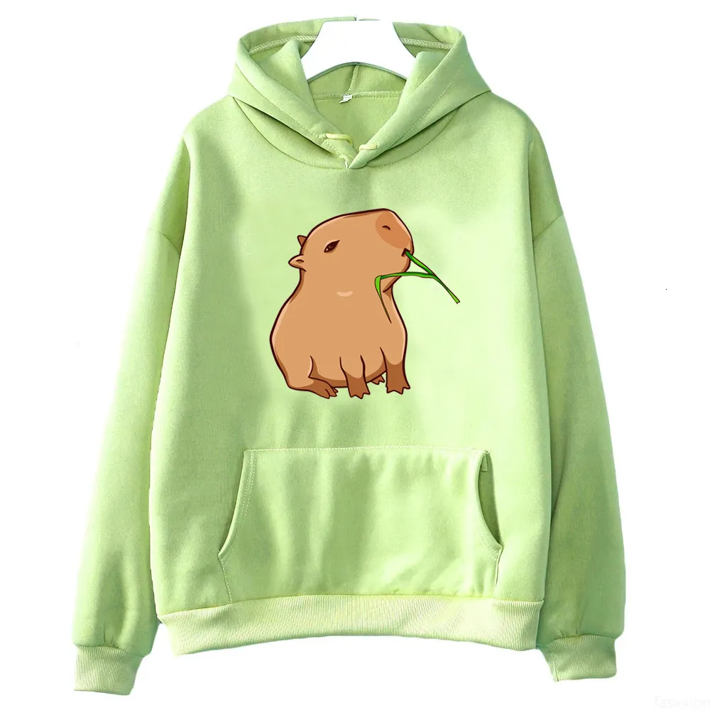 Kvinnors jackor capybara hoodies kvinnor koreansk stil y2k estetisk tröja huva skjorta harajuku 230131
