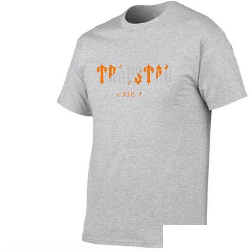 Camisetas para hombre Diseñador T Shirts Verano Manga corta para hombres Mujeres Letras Spray Camiseta Trapstar Tee Pure Cotton Mens Hip Hop Fashio Dhfb5