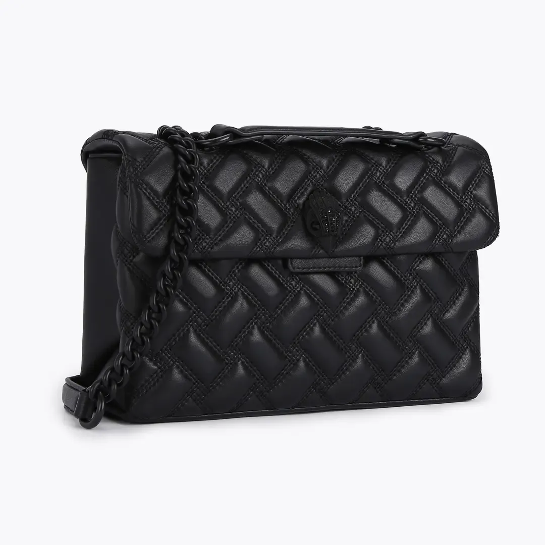 Kurt Geiger London XL Kensington Drench Sac à bandoulière en cuir véritable Chaînes à bandoulière noires Sac à main Sacs et sacs à main en cuir de vache