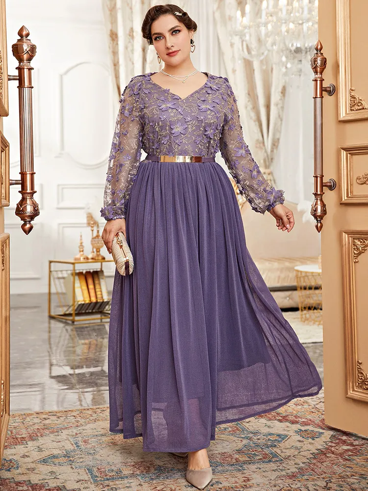 Plus Size Womens Maxi Dress With Embroidery Luxury Chic And Elegant Long  Sleeve Plus Size Womens Clothing For Turkish, African, Evening Party,  Wedding Hrf 230130 From Mu01, $45.37