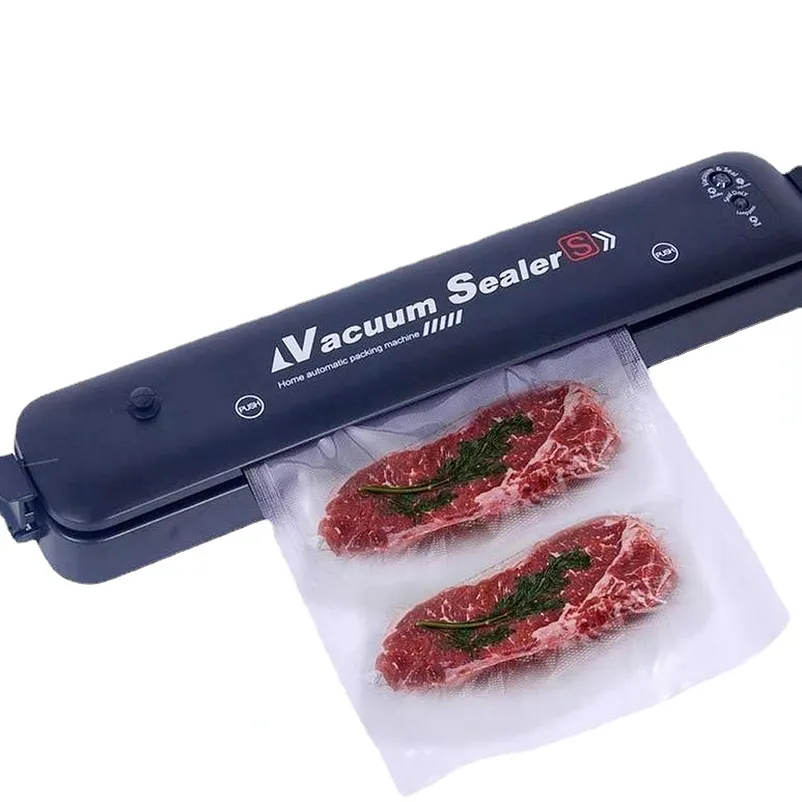 La última máquina de sellado de alimentos al vacío Certificación de seguridad Sellador de carne con bolsas Kit de inicio Modos secos y húmedos para mantener la fruta fresca