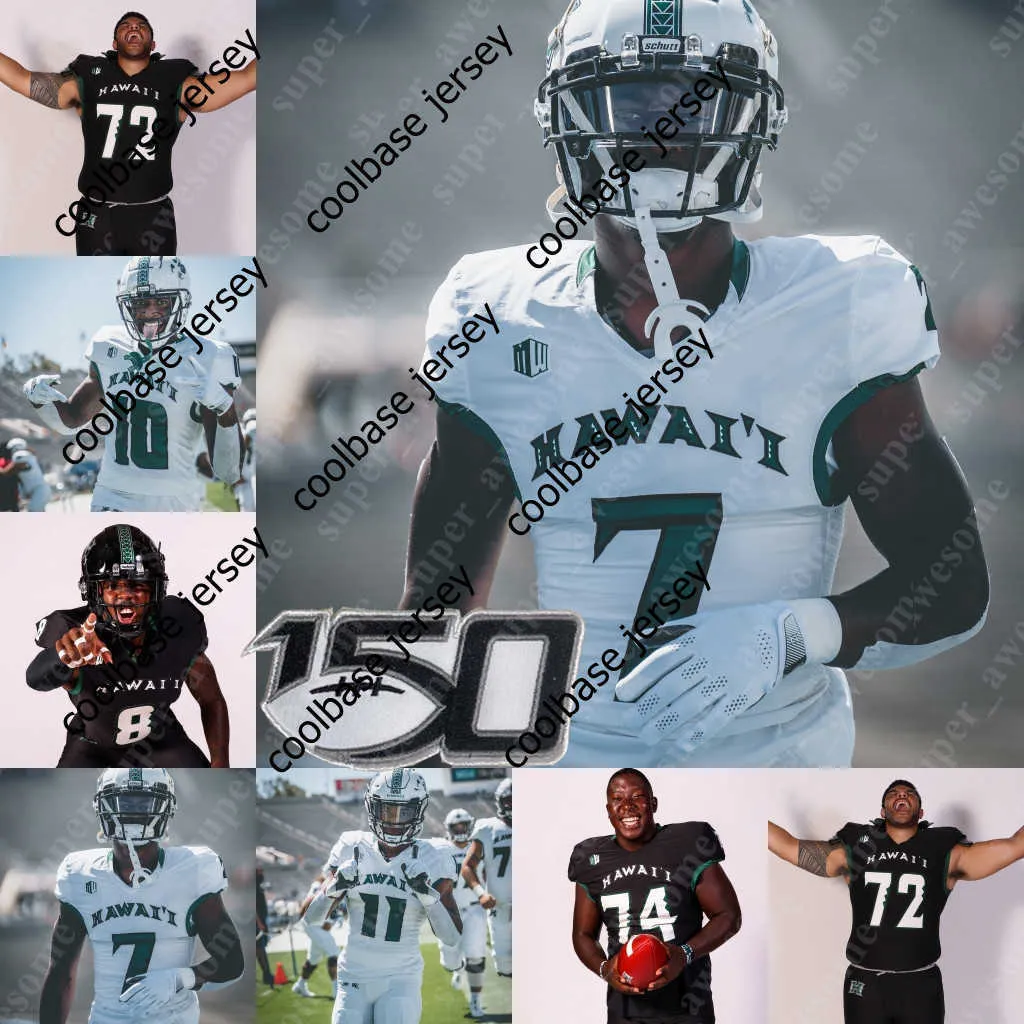 Koszulki piłkarskie NCAA Hawaii Football Jersey Gene Pryor Djuan Matthews Penei Pavihi Cameron Lockridge O'Tay Baker Cortez Davis Isaiah Tufaga