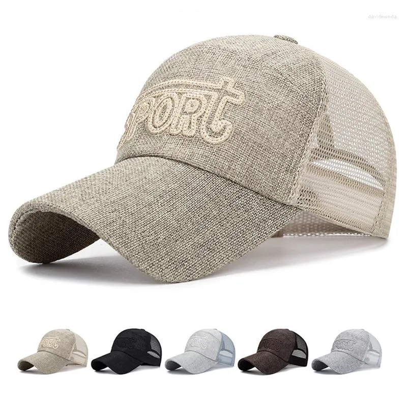 Ball Caps Summer Outdoor Sports Hat Adjustable Baseball Cap Breathable Mesh Hats Solid Color Sun Men Women Casual Wholesale