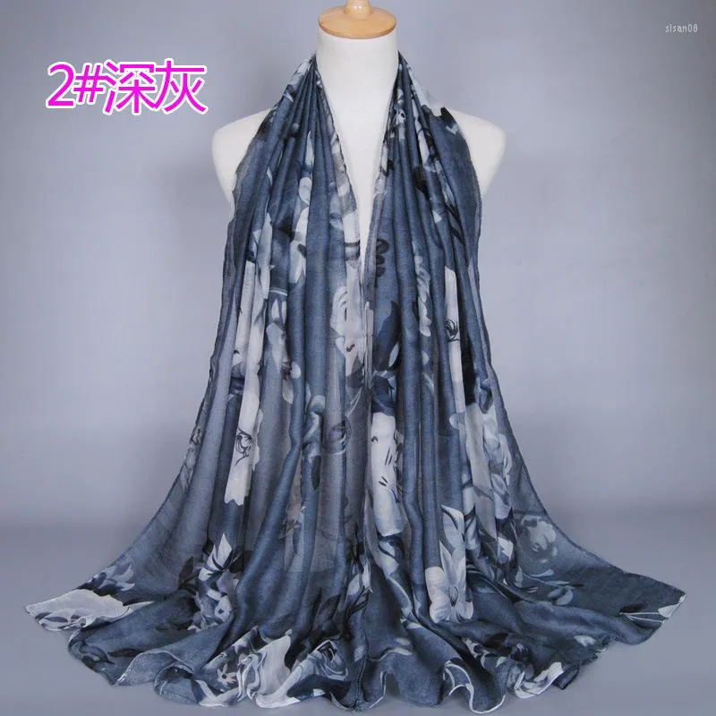 Scarves 120pcs/lot Women's Fashion Big Flower Petal Long Scarf Shawl Pashmina/petal