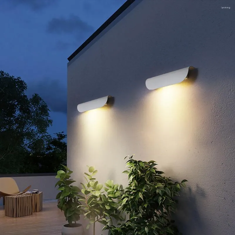 Lámpara de pared Lámparas LED 10W Sconce Luz interior AC85-265V Estilo minimalista moderno IP65 Luces de jardín al aire libre impermeables