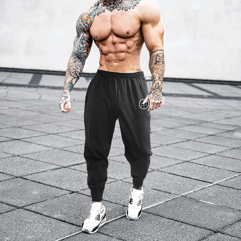 Herrbyxor Summer Jogging Sweatpants Running Gym Joggers Trackpants Slim Fit Sports Bodybuilding Trousers 230131