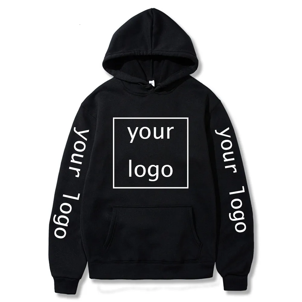 Heren Hoodies Sweatshirts Custom Diy Image Print kleding Aangepaste sport Casual Sweatshirt Hoodie Pullover Maat XS4XL 230130