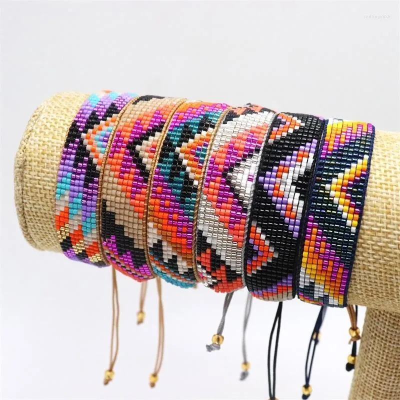 Strand Beaded Strands Colorful Bracelet Women Fashion Miyuki Bracelets For Friends Gift Femme Adjustable Handmade Woven Mexican