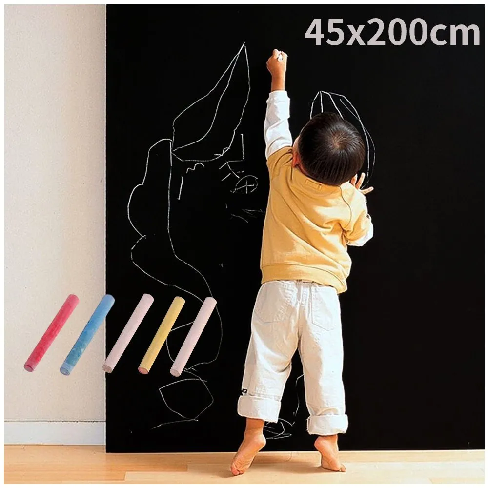 Enfant Creative Tableau Noir Autocollant Mural Amovible Tableau Noir  Autocollants PVC Maison Chambre Enfants Chambre Porte Décor Avec Des Craies  Régulières Du 20,75 €