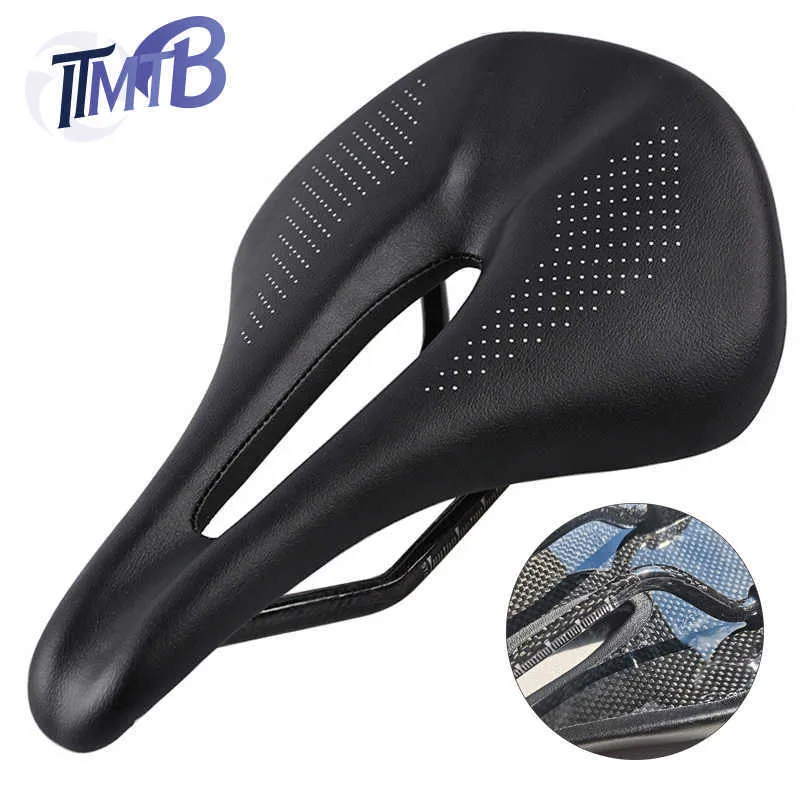 Selle Sella per bicicletta in fibra di carbonio Sedile ergonomico per bici da strada MTB Cuscino per ciclismo fuoristrada in pelle leggera in microfibra cava 0131