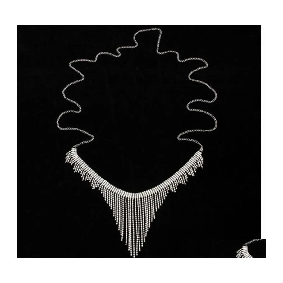 Belly Chains Sexy Tassel Rhinestone Thong Underwear Panties Crystal Bikini Body Chain Jewelry For Women Night Club Accessorie 142 H1 Dh6Fu