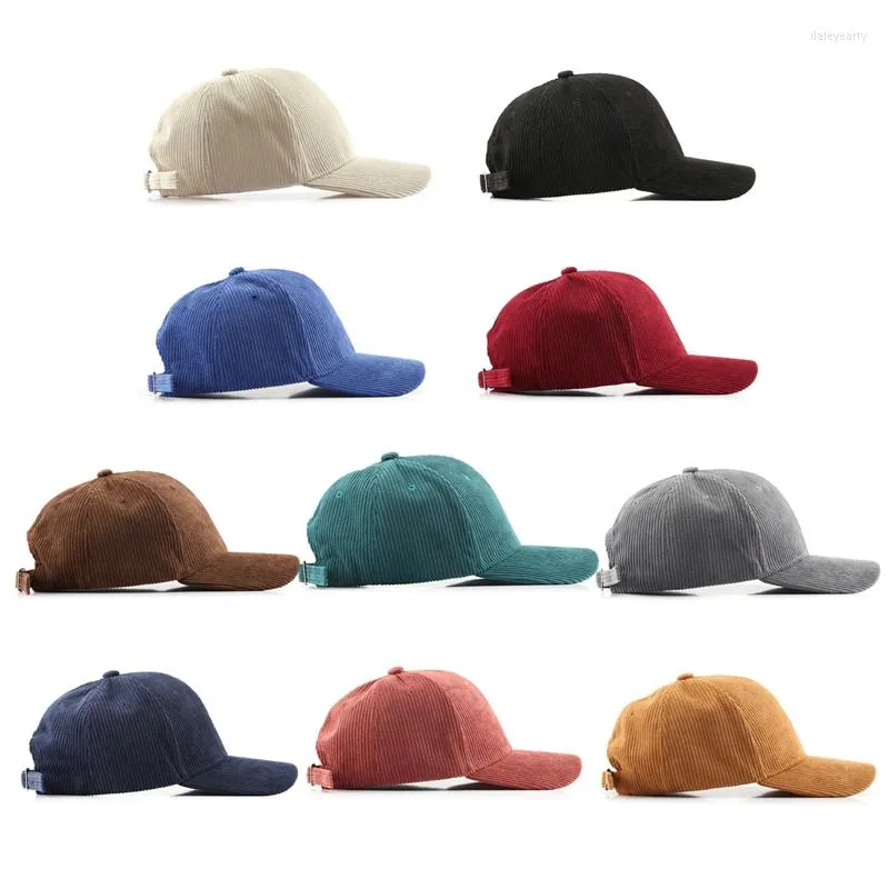 Ball Caps Women Men Corduroy Baseball Cap Spring Summer Embroidery Hat Outdoor Adjustable Sun Vacation