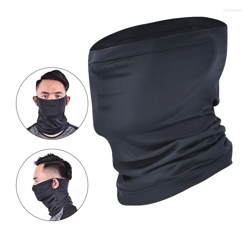 Bandanas foulard en soie unisexe, bandeau magique pour Sports de plein air, vélo, Tube de cou plus chaud, masque facial de cyclisme sur l'oreille