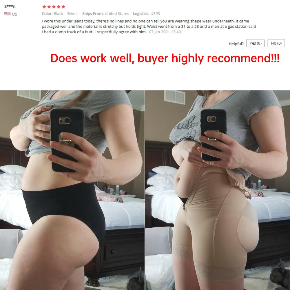 Womens Waist Trainer Body Shaper With Butt Lifter And Slimming Bodysuit  Sheath Belly Pulling Postpartum Corset Panties Shapewear From Lian01,  $13.43