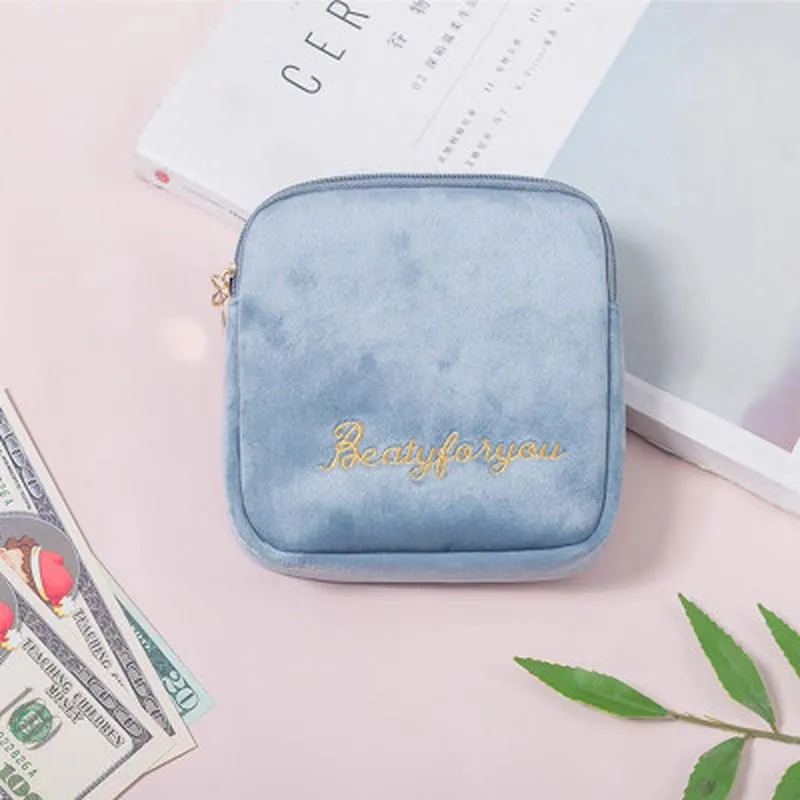 Canvas Mini Sanitary Pad Pouch Tampon Case, Lipstick & Headphone Organizer  For Girls Small Coin Bag With Storage Capacity. From Householdd, $8.86