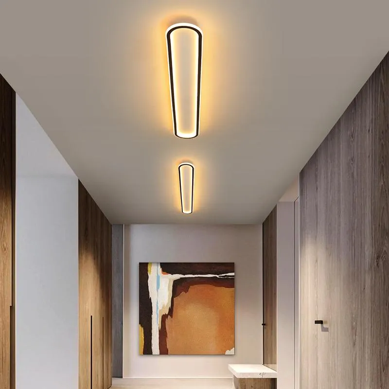 Plafoniere Striscia Lunga Corridoio Luce Oro/Nero Per Corridoio Balcone Ingresso Guardaroba Camera Da Letto Minimalista Nordic Creativo Luci A LedCeilin