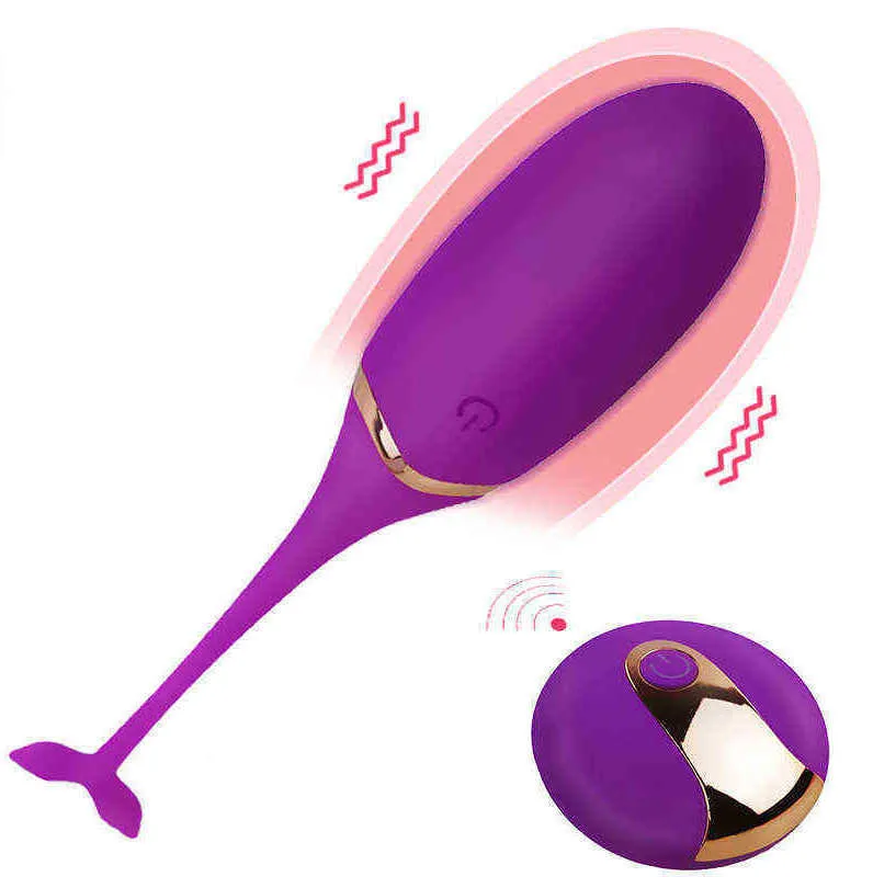 Nxy Vibrators Télécommande sans fil Électrique Kegel Balls Vibromasseur Vaginal Sex Toys pour Femmes Oeuf Vibrant Masturbateur Femme 220418