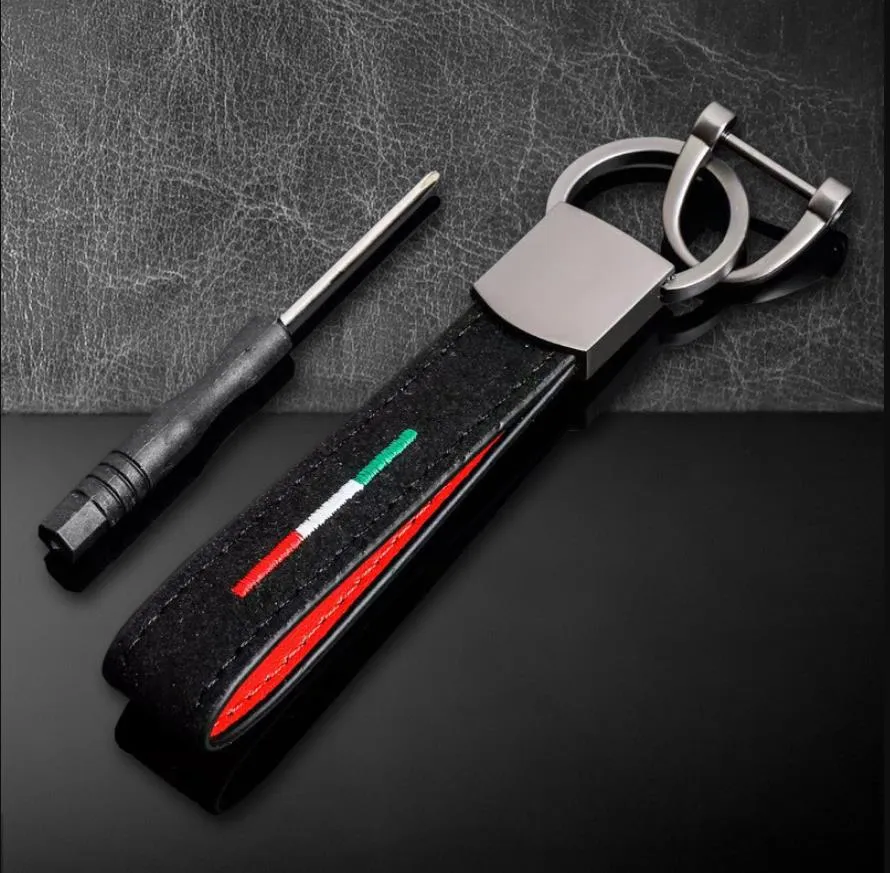 Schlüsselanhänger mit individuellem Logo, Frankreich, Deutschland, Italien, Auto-Leder-Schlüsselanhänger, runder Schlüsselanhänger