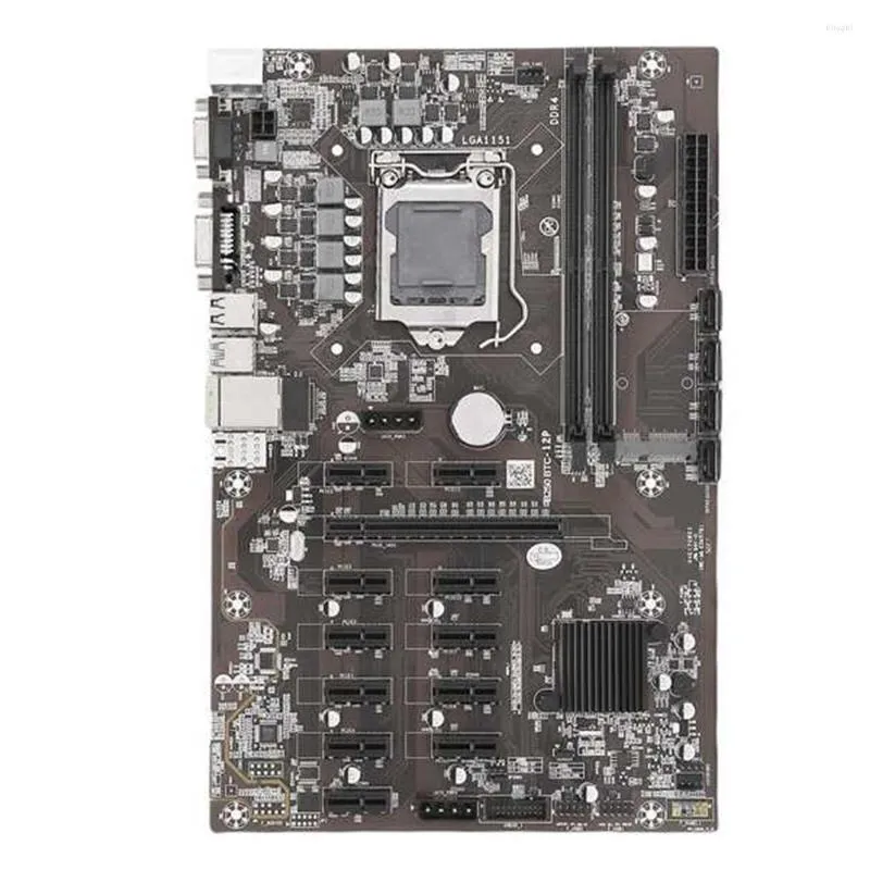 Moederborden 1 set b250 moederbord mijnwerker computer accessoires modificatie fittingen mijnbouwmachine lga1151 ddr4 vga dvi voor dropship