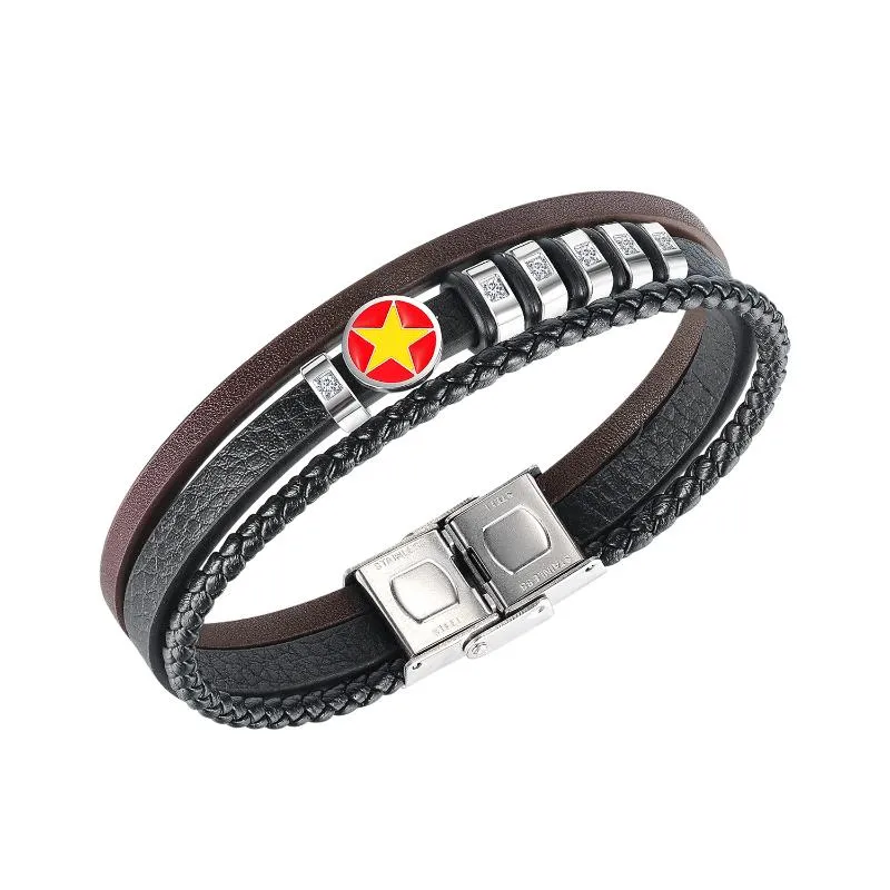 Bangle Europe And The United States Selling Leather Bracelet Classic Anchor Men's Multilayer Jewelry