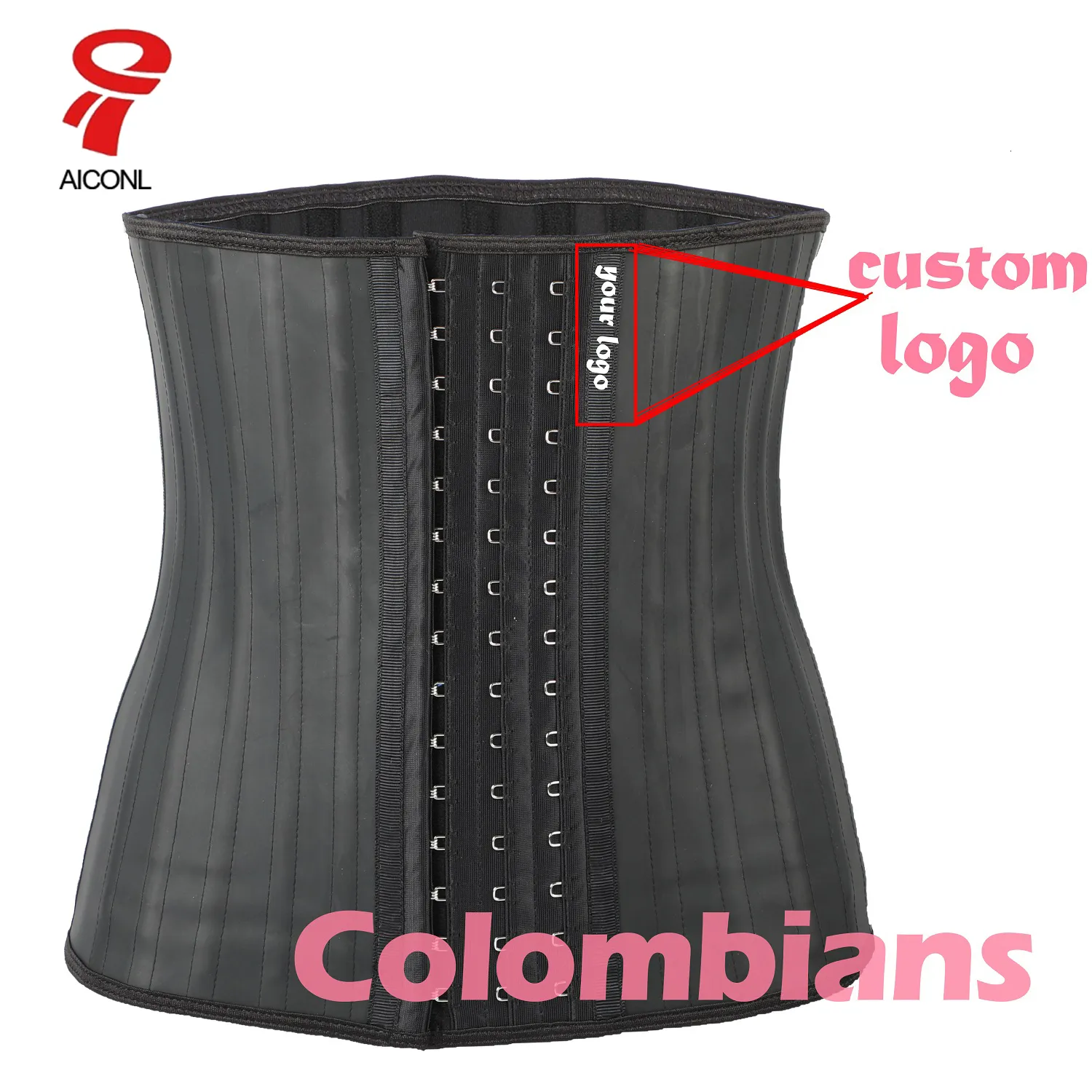 Shapers pour femmes Aiconl Latex Taille Formateur Corset Ventre Plus Ceinture Mince Body Shaper Modélisation Sangle Corps Ficelle Taille Cincher fajas colombianas 230131