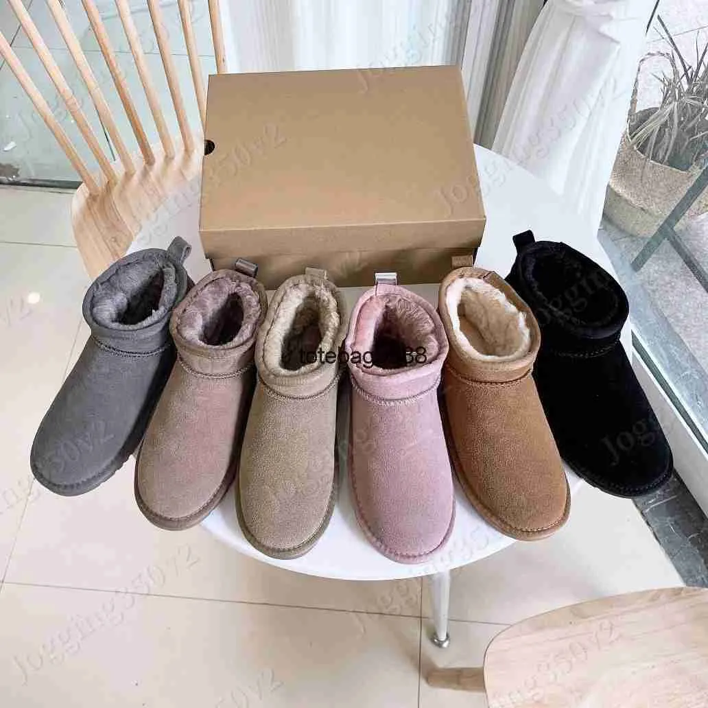 Womens Classic Ultra Mini Boots Australia Designer Platform Boot Tasman Fur Slippers Ladies Fashion Suede Wool Winter Thick bottom