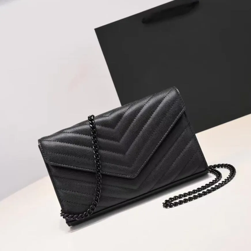 Designer de luxe femme sac à main femmes sacs à bandoulière en cuir véritable boîte d'origine Messenger sac à main chaîne avec porte-carte fente embrayage