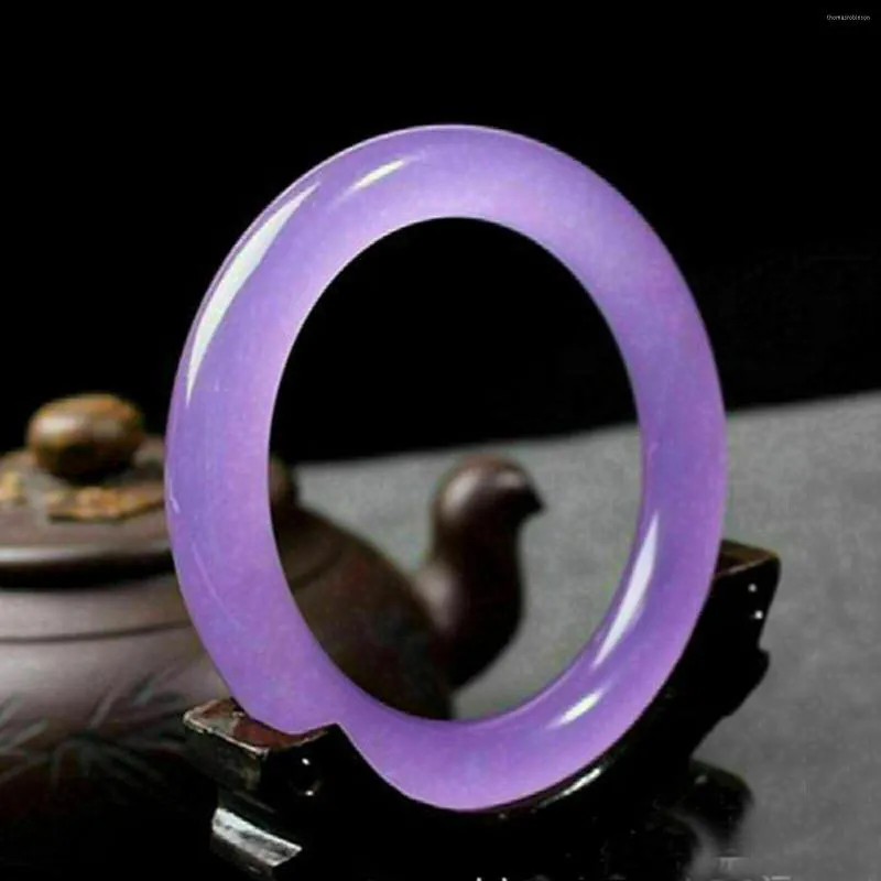 Bangle Natural 56-64 mm Purple Lavender Jade Jadeite Gemstone armband sieraden