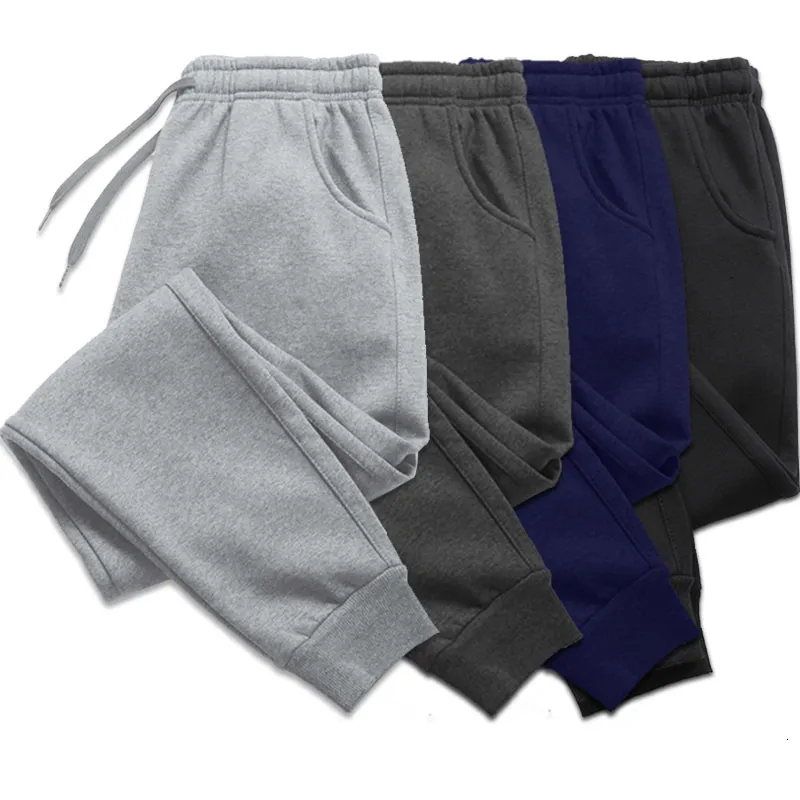 Herrbyxor män kvinnor lång höst och vinter herr casual sweatpants mjuk sport jogging 5 färger 230130