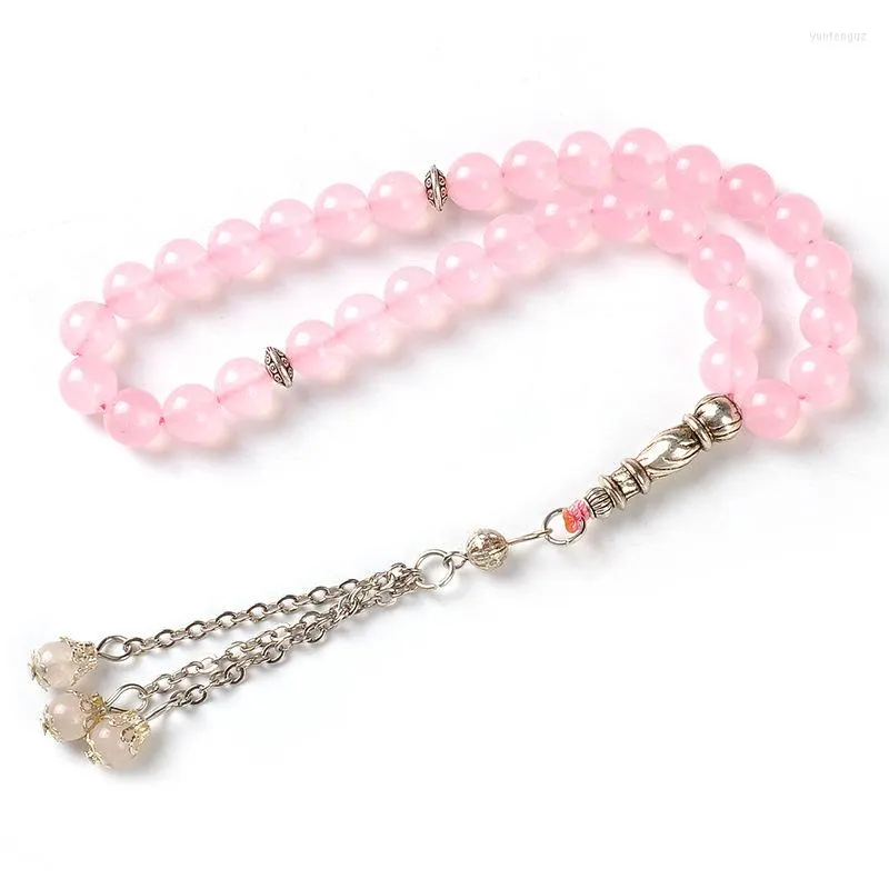 Charme Pulseiras Produto de Chegada Jóias Islâmicas Casamento Muçulmano Corrente Tasbih Contas de Oração Colares Bola Feito à Mão Amarelo Strass