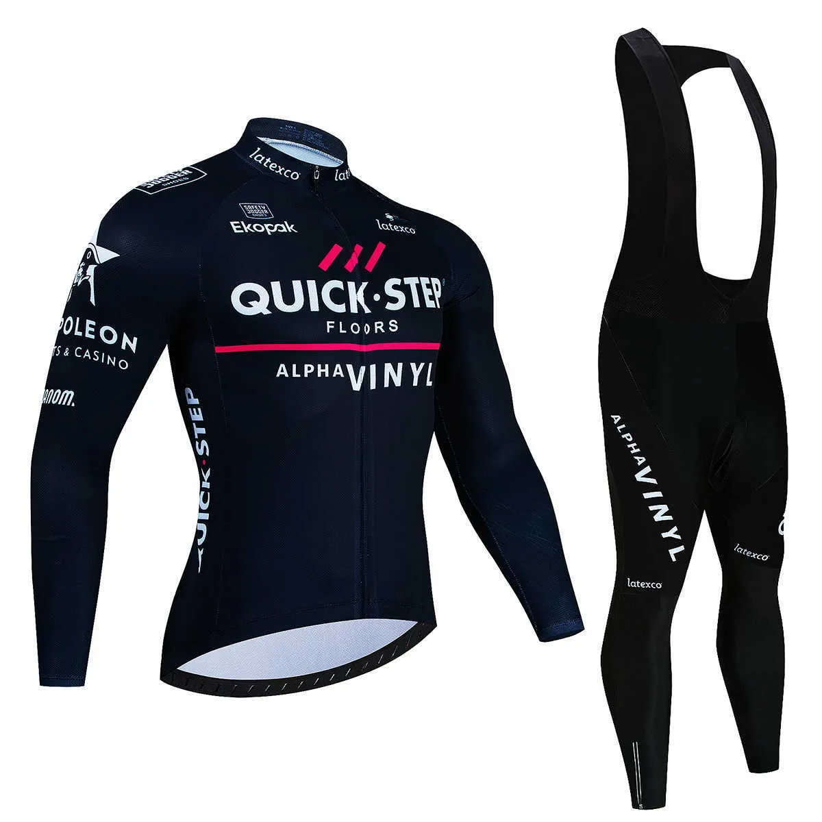 Sets 2023 New QuickStep Autumn Maillot Jersey Set Cycling Clothing Suit ...