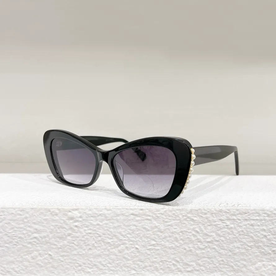 Солнцезащитные очки Cat Eye Pearls для женщин Black Grey Shaded Shades Sunnies UV400 Защитные очки с коробкой