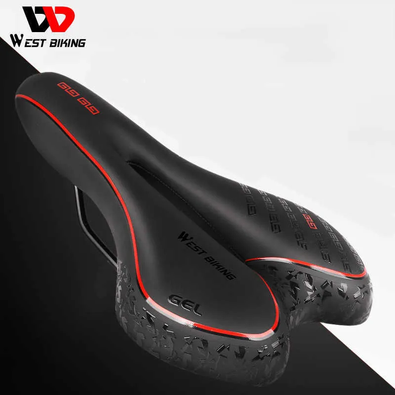 S West Cykling MTB Gel Comfort Foam Road Cykel smärtfritt säte PU LÄDER VERSATILE CYCKNING BMX SADDLE BICYCLE DELAR 0131