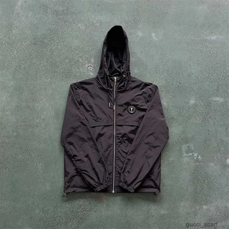 Men Trapstar Jacket Sportswear Irongate t Windbreaker-black