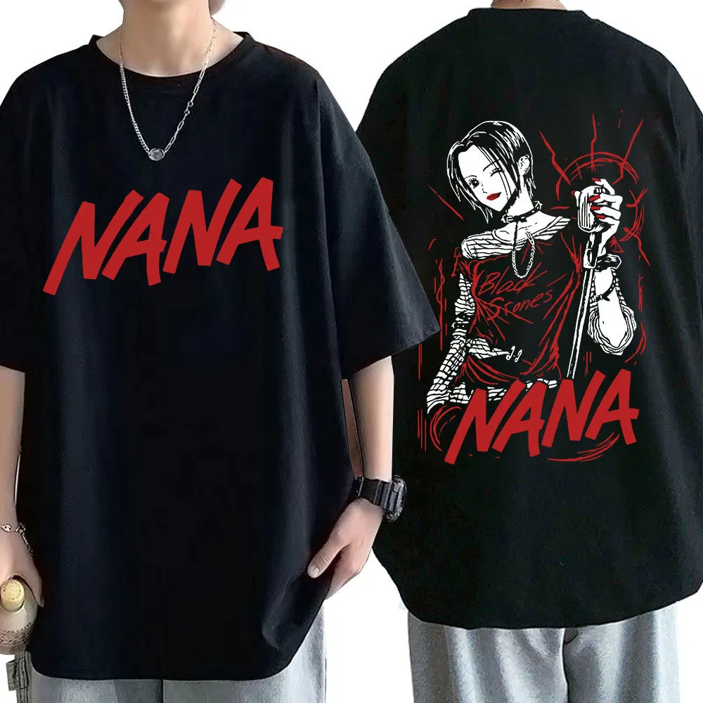 Herr t-shirts anime nana osaki tryck t-shirts kvinnors korta ärm bomull casual t-shirt överdimensionerad harajuku streetwear kläder för tonåringar 230131