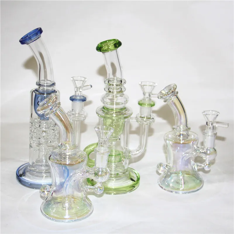 Tubo reto Hookahs Catcher de gelo Óleo Dab Rig Bonge Matrix PERC Tubos de água de vidro de 5 mm de espessura com bongues de vidro com articulação de 14 mm de erva de erva