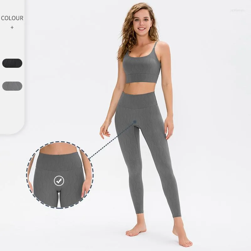 Aktiv-Sets, EU-Größe, nackter Stoff, Damen-Activewear, 2-teiliges Yoga-Set, Fitnesskleidung, Sport-BH, Leggings, Sportanzüge, sportliches Fitnessstudio