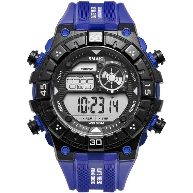 Wristwatches Man Watch Fashion Led Digital Watches Brand SMAEL Men Sport Waterproof Multifunction Heren Horloge