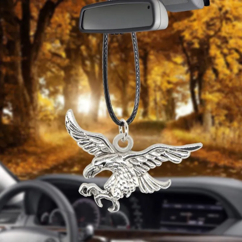 Interieurdecoraties Auto -decoratie Silver Eagle Auto Accessoire Styling Hanging Hangende Dange Trim achteruitzicht Mirror Ornamenten Geschenken