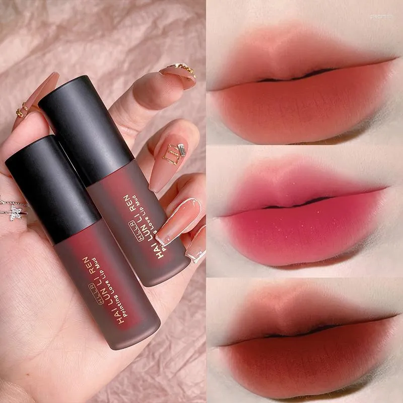 Lip Gloss Lipstick Red A jasne matowe odcień żeńska makijaż makijaż Koreańska kosmetyka kosmetyka kosmetyka szklające dziewczyny makijaż maquillaje sexy r