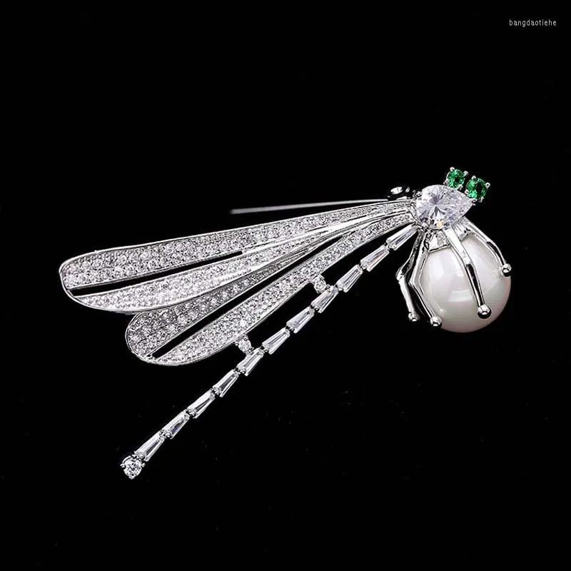 Brooches Arrival High Quality Cubic Zirconia Dragonfly For Women Christmas Gift Box Package